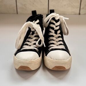 Art Class Platform Black High-Top Lace-Up Sneakers – Kids Size 2 (US)